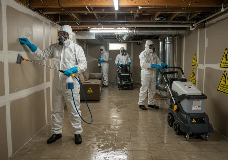 Basement Moisture Removal and Structural Drying process in Selah, WA